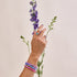 Violet | Silver | Mermaid Glass Bead Bracelet